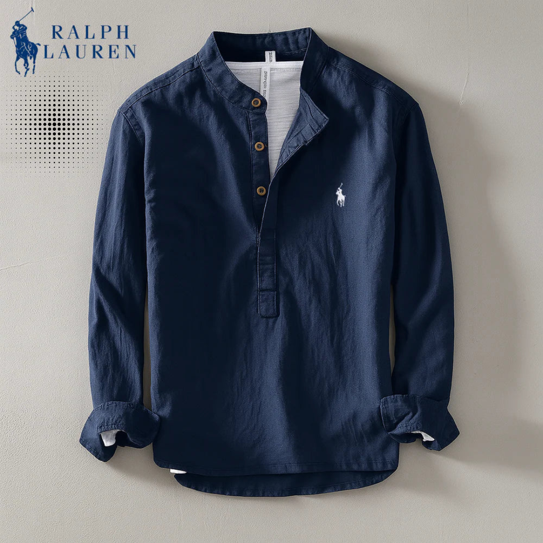 Premium Linen Shirt – Mandarin Collar