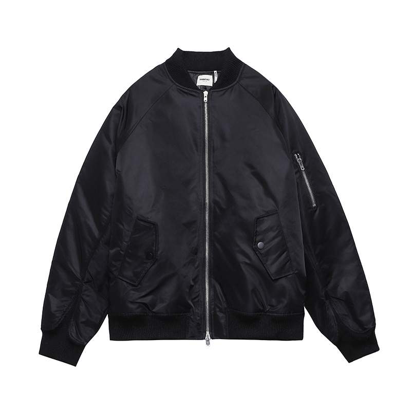 Essentials Black Bomber Jacket