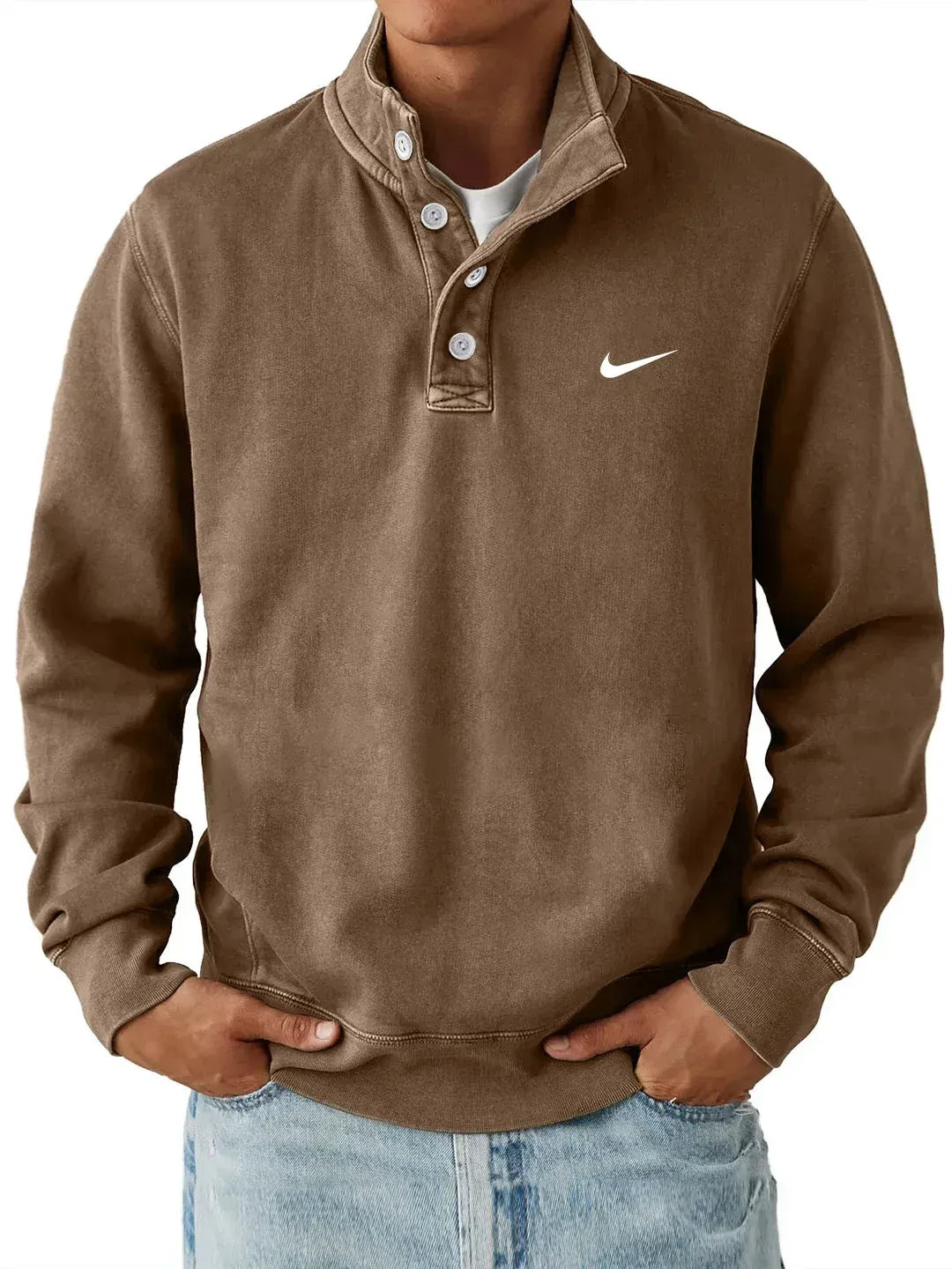 Nike – Classic Button Collar Sweatshirt
