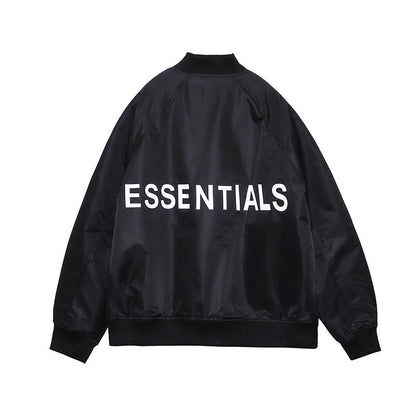 Essentials Black Bomber Jacket