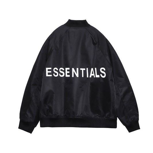 Essentials Black Bomber Jacket