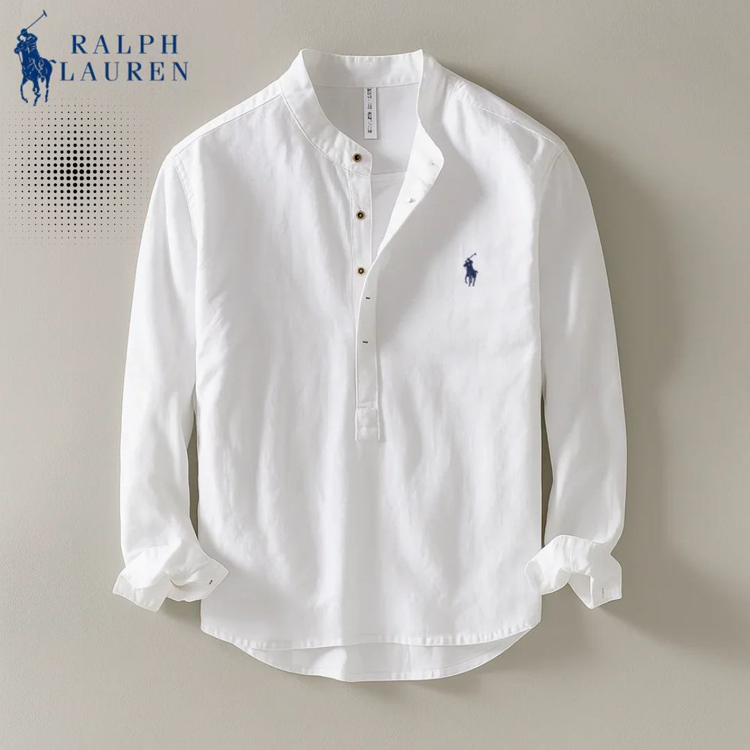 Premium Linen Shirt – Mandarin Collar