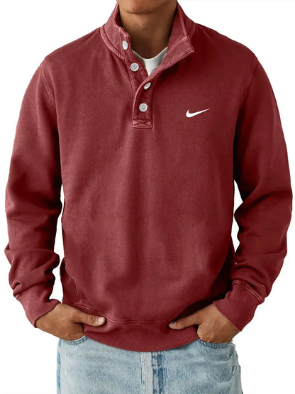Nike – Classic Button Collar Sweatshirt