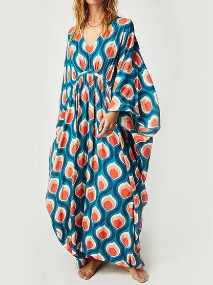 Women's Printed Pullover Bikini Cover Up