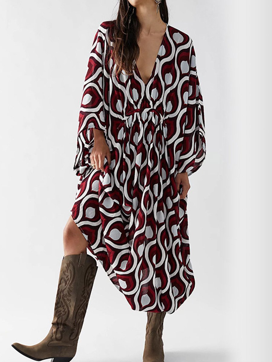 Women's Printed Pullover Bikini Cover Up